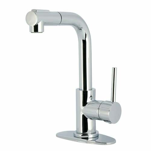 Kingston Brass LS2411DL Concord Single-Handle Pull-Out Sprayer Bar Faucet, Polished Chrome