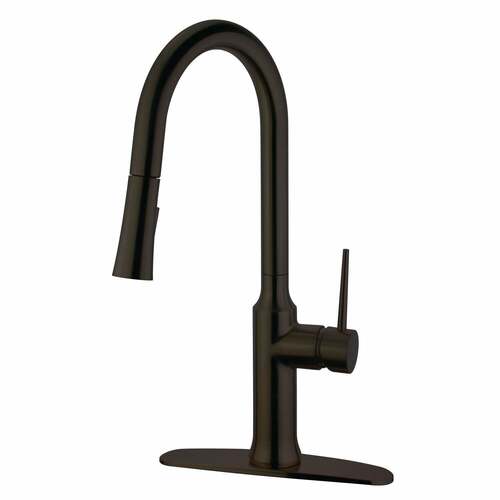 Kingston Brass LS2725NYL Gourmetier New York Pull-Down Kitchen Faucet, Oil Rubbed Bronze