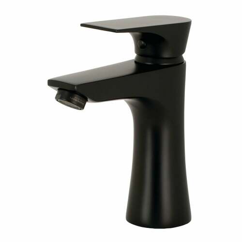 Kingston Brass LS4220XL Millennium Matte Black One-Handle Single-Hole Bathroom Faucet with Drain