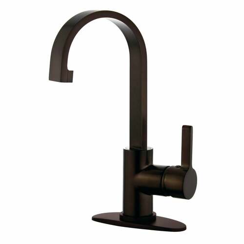 Kingston Brass LS8215CTL Continental One-Handle Bathroom Faucet with Deck Plate, Oil Rubbed Bronze