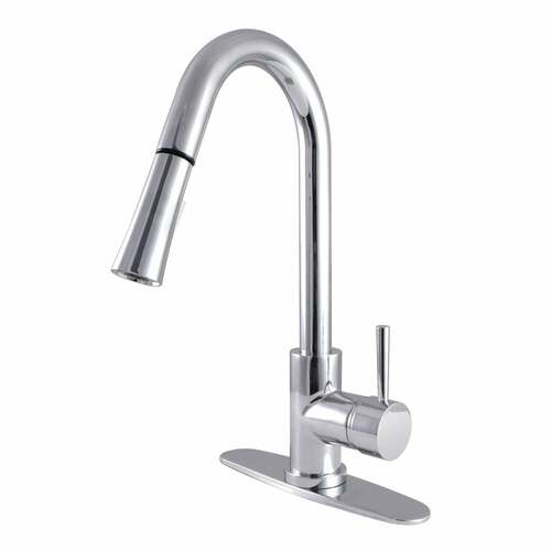 Kingston Brass LS8621DL Gourmetier Concord Single-Handle Pull-Down Kitchen Faucet, Chrome