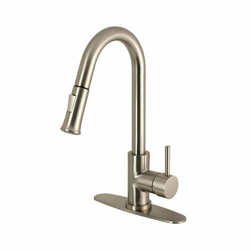 Kingston Brass LS8628DL Gourmetier Concord Brushed Nickel Single-Handle Pull-Down Kitchen Faucet