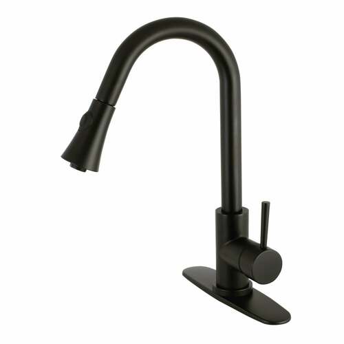 Kingston Brass LS8720DL Gourmetier Concord Matte Black Single-Handle Pull-Down Kitchen Faucet