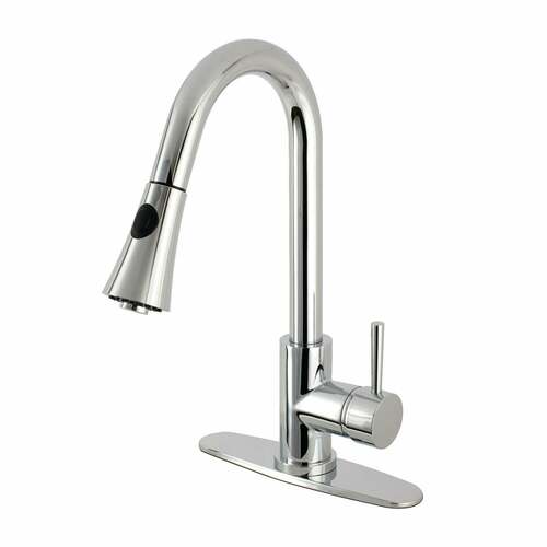 Kingston Brass LS8721DL Gourmetier Concord Single-Handle Pull-Down Kitchen Faucet, Chrome