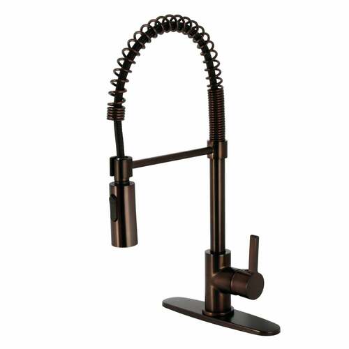 Kingston Brass LS8775CTL Gourmetier Continental Single-Handle Pre-Rinse Kitchen Faucet, Oil Rubbed Bronze