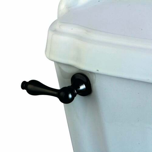 Kingston Brass NKTAL Water Onyx Front Mount Toilet Tank Lever, Black Stainless Steel