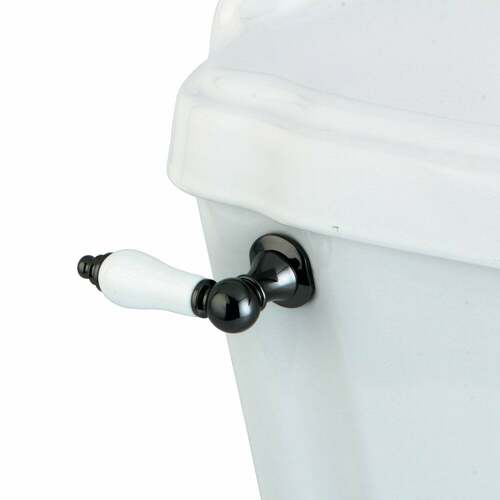 Kingston Brass NKTPL Water Onyx Front Mount Toilet Tank Lever, Black Stainless Steel