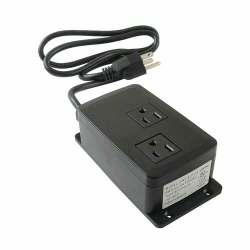 Kingston Brass PMD402 Trimscape Dual Outlet Power Module for Disposals, Black