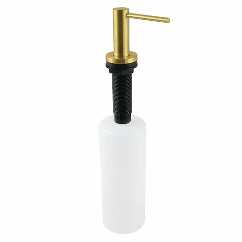 Kingston Brass SD8617 Elinvar Brushed Brass Stainless Steel Soap Dispenser, 17 oz