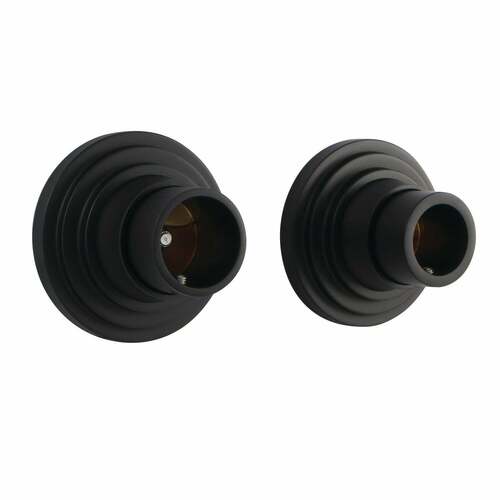 Kingston Brass SRP2710 Edenscape Matte Black Brass Shower Rod Base