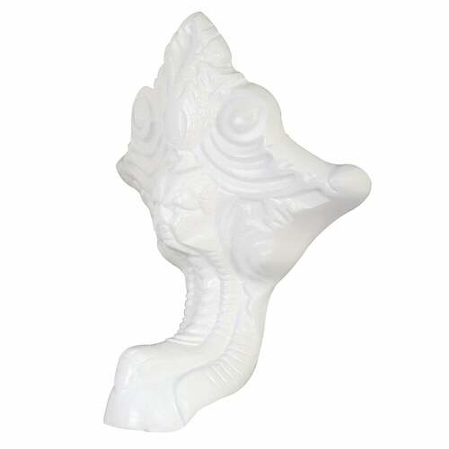 Kingston Brass VCTNLW Aqua Eden 4-Piece Lion Paw Cast Iron Tub Feet Set, White