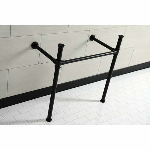 Kingston Brass VPB13680 Matte Black Stainless Steel Console Sink Legs