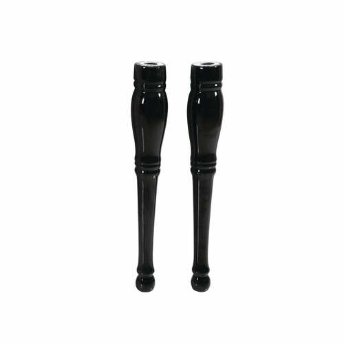 Kingston Brass VPB136PK Black Ceramic Console Sink Legs (Set of 2)