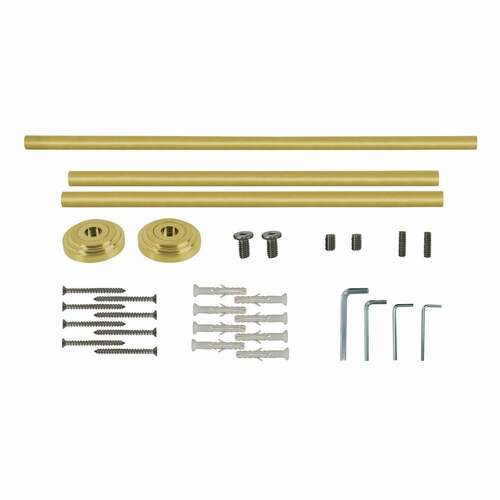 Kingston Brass VPB33227H Edwardian Brushed Brass Console Sink Leg Wall Support