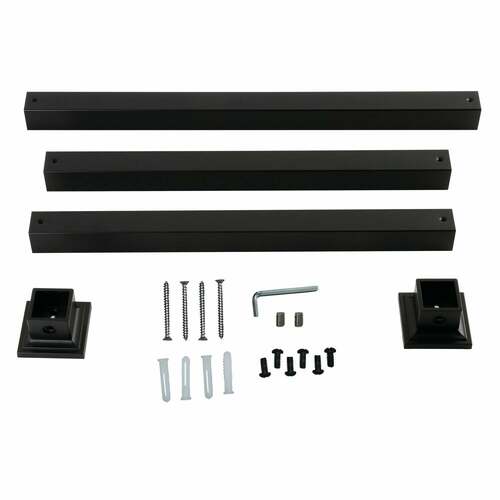 Kingston Brass VPB3322SQ0H Fauceture Matte Black Console Sink Leg Wall Support