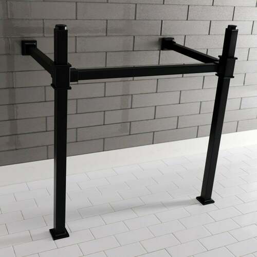 Kingston Brass VPB3328SQ0 Matte Black Stainless Steel Console Sink Legs