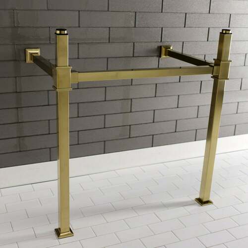 Kingston Brass VPB3328SQ7 Brushed Brass Stainless Steel Console Sink Legs