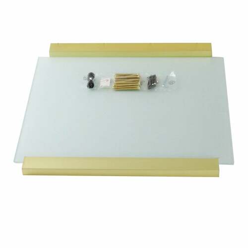 Kingston Brass VSP2522G7 VSP2522G7 Console Sink Base with Frosted Glass Shelf, Brushed Brass