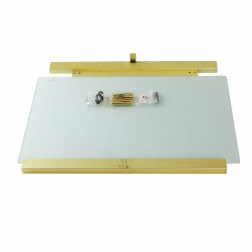 Kingston Brass VSP3122G7 VSP3122G7 Console Sink Base with Frosted Glass Shelf Brushed Brass