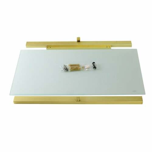 Kingston Brass VSP3722G7 VSP3722G7 Console Sink Base with Frosted Glass Shelf Brushed Brass