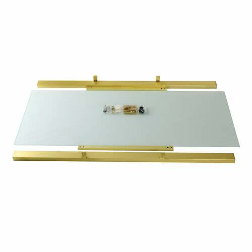 Kingston Brass VSP4922G7 VSP4922G7 Console Sink Base with Frosted Glass Shelf Brushed Brass