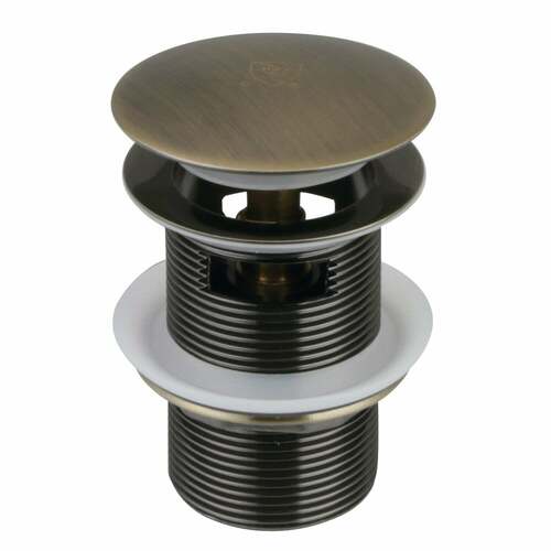 Kingston Brass VTDESHOEAB Trimscape Antique Brass Toe-Touch Tub Drain with Overflow
