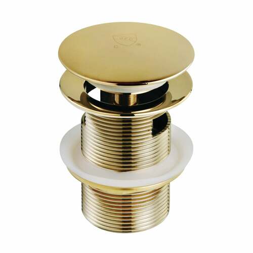 Kingston Brass VTDESHOEPB Trimscape Polished Brass Toe-Touch Tub Drain with Overflow