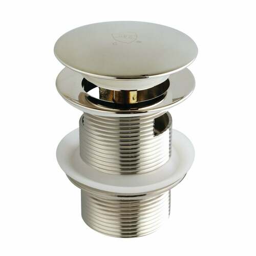 Kingston Brass VTDESHOEPN Trimscape Polished Nickel Toe-Touch Tub Drain with Overflow