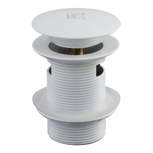 Kingston Brass VTDESHOEWH Trimscape White Toe-Touch Tub Drain with Overflow
