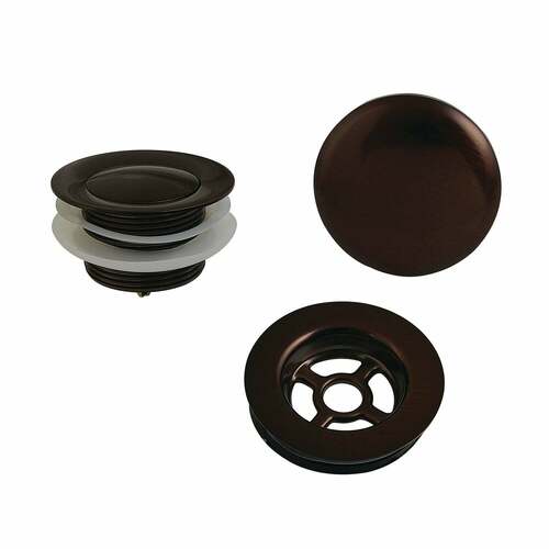 Kingston Brass VTDETRIM5 Trimscape Oil Rubbed Bronze Toe Touch Tub Drain Trim Kit with Overflow