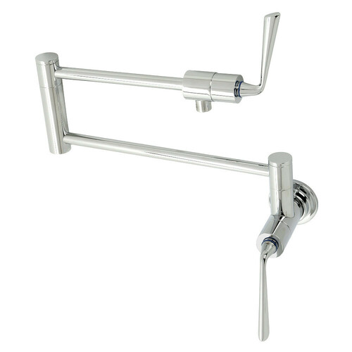 Kingston Brass KS4101ZL Silver Sage Wall-Mount Pot Filler Faucet, Polished Chrome