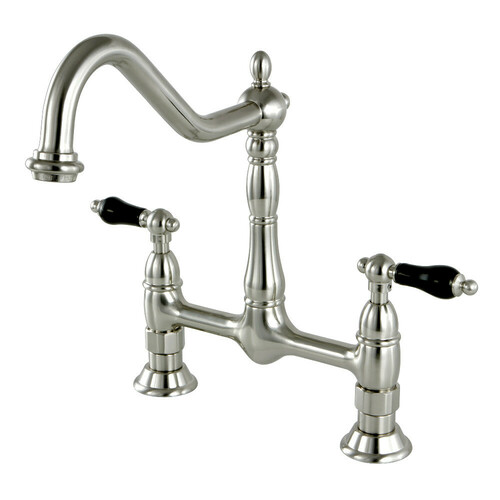 Kingston Brass KS1178PKL Duchess Brushed Nickel Bridge Kitchen Faucet