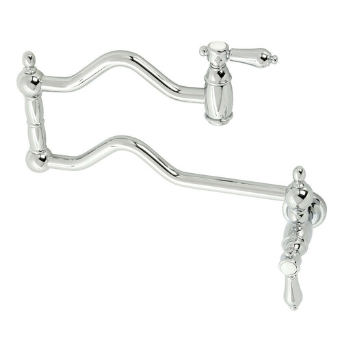 Kingston Brass KS2101BAL Heirloom Wall-Mount Pot Filler Faucet - Polished Chrome