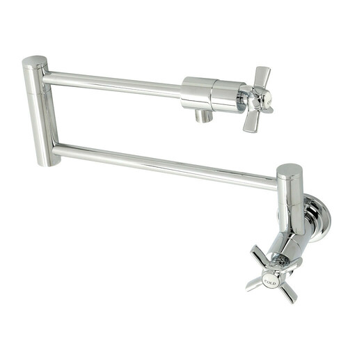 Kingston Brass KS4101ZX Millennium Wall-Mount Pot Filler Faucet, Polished Chrome