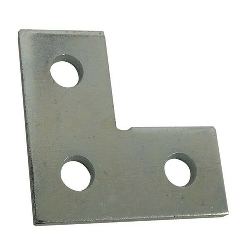 Morris 17632 Zinc-Plated 3-Hole Corner Plate