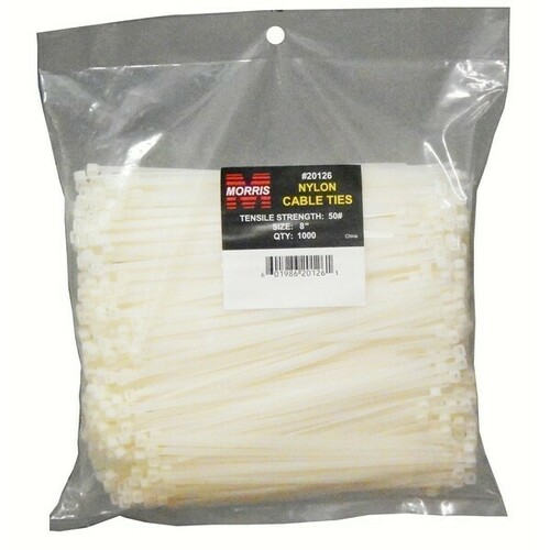 Morris 20130 Nylon Cable Ties Bulk Pack 1000 Pcs 14-1/2