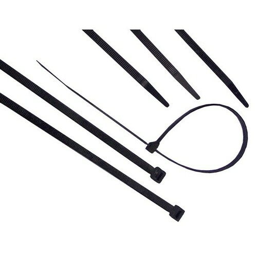 Morris 20294 UV-Safe Black Nylon Cable Ties - Ideal for Outdoor Use