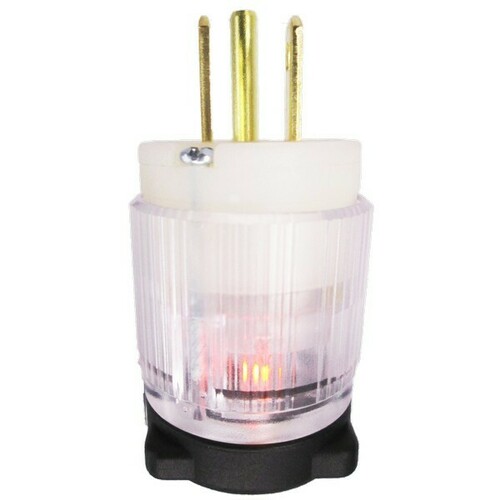 Morris 20411 Straight Blade Plug with LED Power Indicator Light