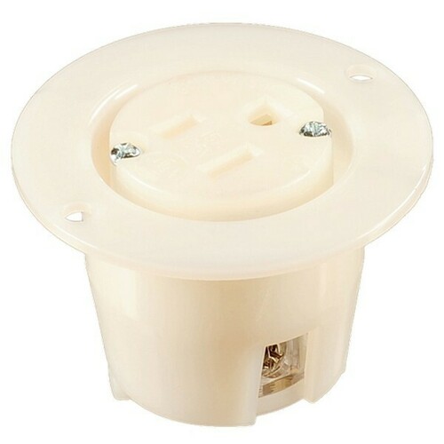 Morris 20415 Flanged Recessed Straight Blade Plug Receptacles