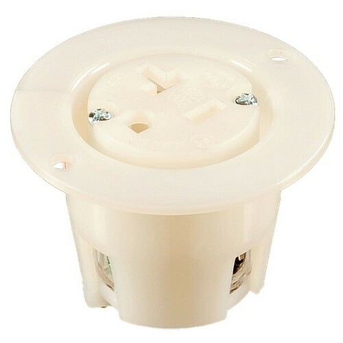 Morris 20417 Flanged Recessed Straight Blade Plug Receptacles