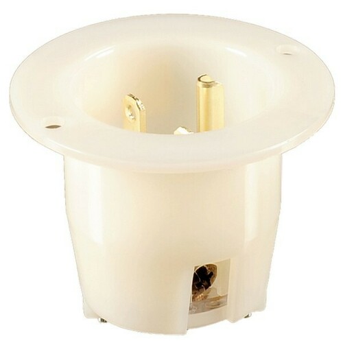 Morris 20419 Flanged Recessed Sraight Blade Plugs Receptacles