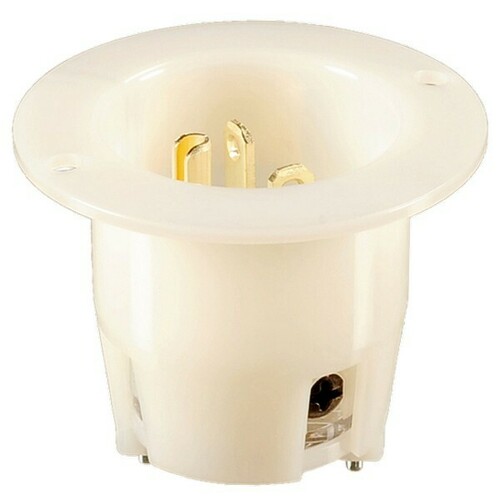 Morris 20423 Flanged Recessed Sraight Blade Plugs Receptacles