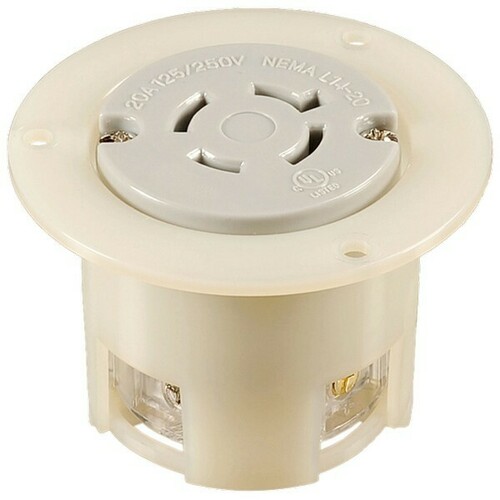 Morris 20457 Twist Lock Plugs Receptacles for Generators Power Applications