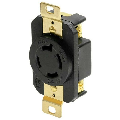 Morris 20466 Twist Lock Wall Mount Receptacles for Equipment Power Applications