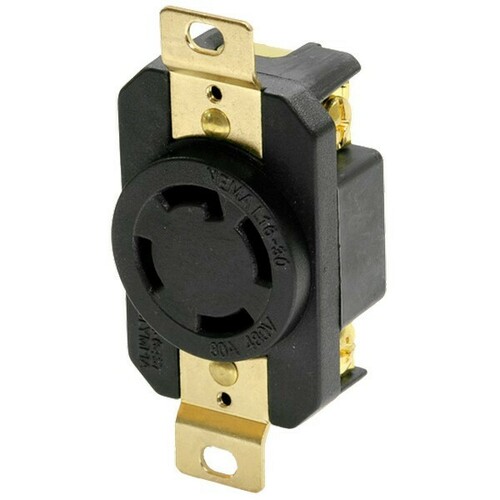 Morris 20471 Twist Lock Wall Mount Receptacles for Equipment Power Applications