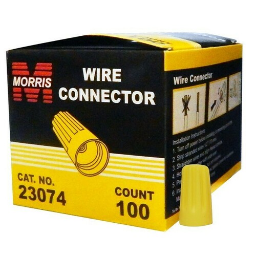 Morris 23074 Color-Coded Screw-On Wire Connectors for Quick Connections