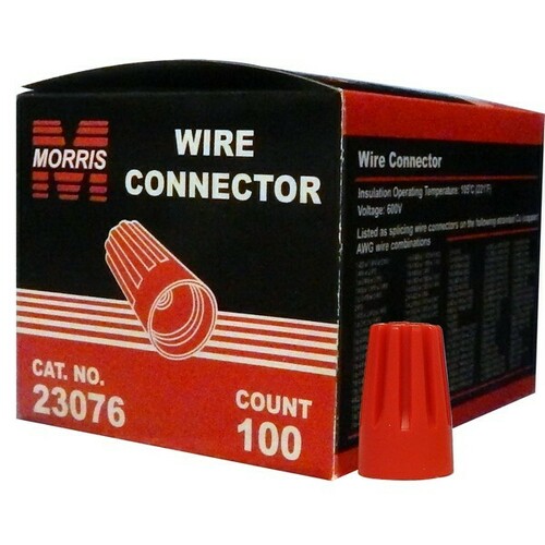Morris 23076 Color-Coded Screw-On Wire Connectors for Quick Connections