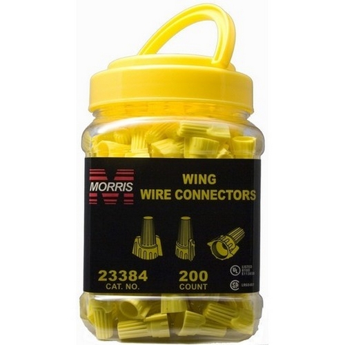 Morris 23384 Winged Twist Connectors Yellow Small Jar