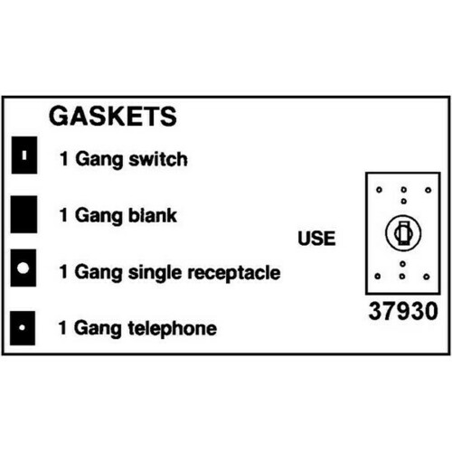 Morris 37930 Durable 1 Gang Receptacle Gasket