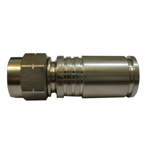 Morris 45073 Quad Shield F Male Connector - Weatherproof for Outdoor Use